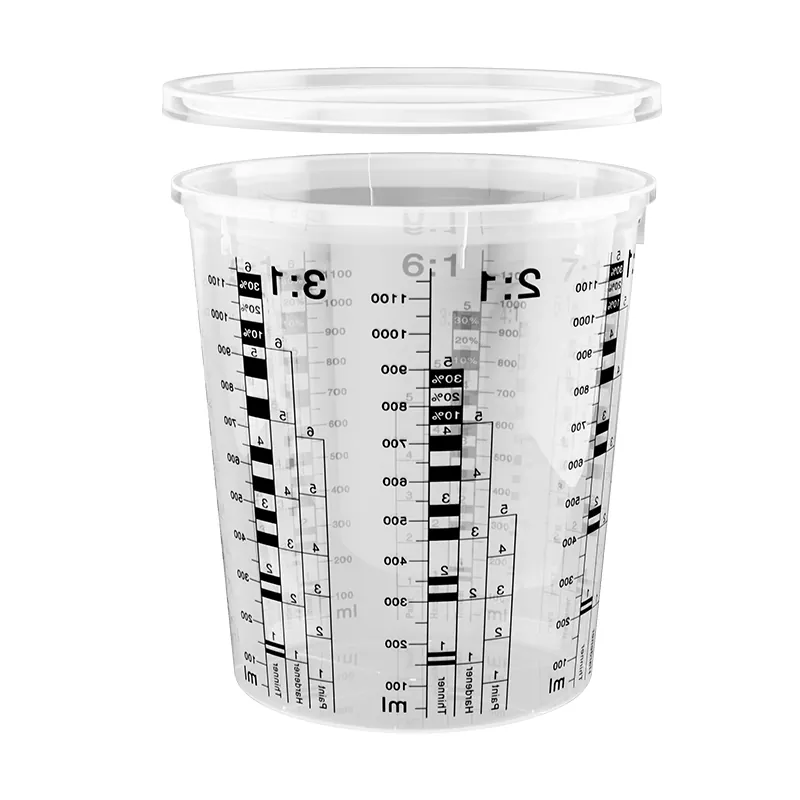 1370ml PP автомобиль бояумен бояумен бөлінетін кесе қақпағы бар