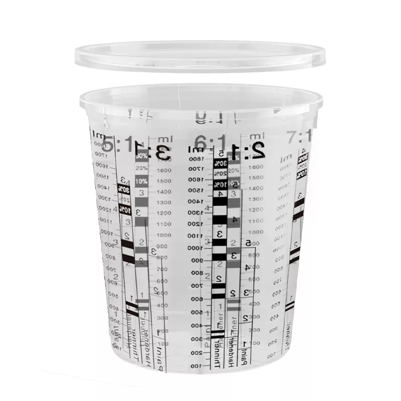 2250ml PP автомобиль бояуымен бояумен қапталған кесе